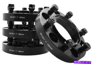 wheel adapter �g���^4�����i�[FJ�N���[�U�[1 "�u���b�N�n�u�Z���g���b�N�z�C�[���X�y�[�T�[�A�_�v�^�[�̃t���Z�b�g Full Set of Toyota 4Runner FJ Cruiser 1" Black Hub Centric Wheel Spacer Adapters