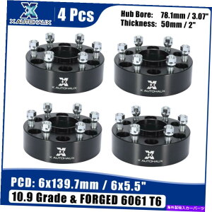 wheel adapter 6O6x5.5 "2"J[zC[Xy[T[A_v^[LfbNpGMCp̃V{[pZbg Car 6 Lug 6x5.5" 2" Car Wheel Spacer Adapter Set for Chevy for GMC for Cadillac