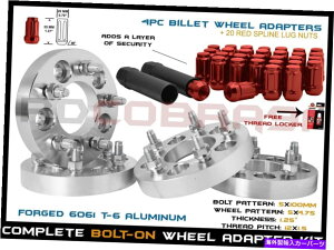 wheel adapter 4 PC 5x100̓zC[{gp^[ɕϊ5x4.75i1.25 "j +12x1.5Oibc 4 PC 5X100 CONVERTS TO WHEEL BOLT PATTERN 5X4.75 (1.25" THICK ) +12X1.5 LUG NUTS