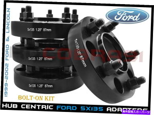wheel adapter 4 PC 5x135nuZgbNtH[h1.25 "ubNzC[Xy[T[A_v^[14x2.0 FITS F-150 4 Pc 5x135 Hub Centric Ford 1.25" Black Wheel Spacer Adapter 14x2.0 Fits F-150