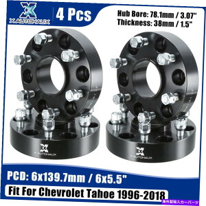 wheel adapter 4PCS 6x5.5 "V{[^zp̃J[I[gzC[Xy[T[A_v^[1996-2018 4pcs 6x5.5" Car Auto Wheel Spacers Adapters Black for Chevrolet Tahoe 1996-2018