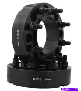 wheel adapter 8x170 mm����8x170 mm 14x2.0�X�^�b�h2�C���`�̌����z�C�[���X�y�[�T�[�A�_�v�^�[�̃y�A 1 Pair Of 8x170 mm to 8x170 mm 14x2.0 studs 2 inch Thick Wheel Spacers Adapters