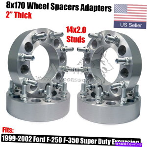 wheel adapter 4PC 8x170�z�C�[���X�y�[�T�[99-02 Ford F-250 F-350 Excursion 14x2.0 4Pc 8x170 Wheel Spacers Adapters For 99-02 Ford F-250 F-350 Excursion 14x2.0�y���s�A���i�z