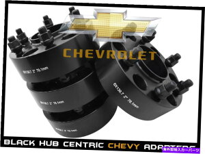 wheel adapter 4V{[6x5.5ubNnuZgbN2 "zC[Xy[T[A_v^[78.1nu{A 4 CHEVY 6x5.5 BLACK HUB CENTRIC 2" THICK WHEEL SPACERS ADAPTERS 78.1 HUB BORE
