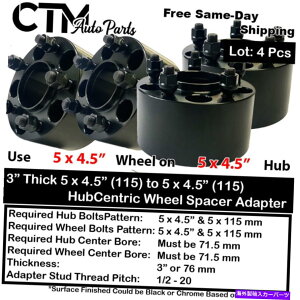 wheel adapter 4x 3 "5x4.5" 71.5mm{AnuZgbNzC[A_v^[Xy[T[tBbgW[v_bWf 4x 3" 5x4.5" 71.5mm Bore Hubcentric Wheel Adapter Spacer Fit Jeep Dodge Models
