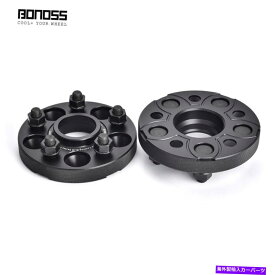 wheel adapter スバルアウトバック用の4x 15mm黒い陽極酸化ホイールスペーサーのボノスセット（2004-2009 BONOSS Set of 4x 15mm Black Anodized Wheel Spacers for Subaru Outback (2004-2009