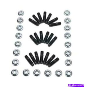 ICp ~h81305ICpX^bhubN_/Jh~EbLwbNXibgLbgBBV{[ Milodon 81305 Oil Pan Studs Black Oxide/Cadmium Plated Hex Nut Kit For BB Chevy