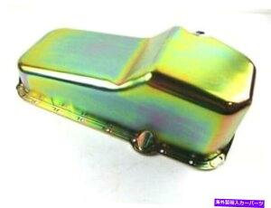 ICp 1986-㏸SBCV{[327 350XgbNX`[ICppXTChfBbvE44023Z 1986- Up SBC Chevy 327 350 Stock Steel Oil Pan Pass Side Dip Zinc E44023Z
