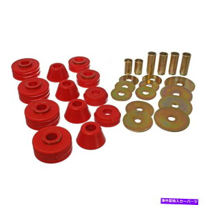 {[WCg GMC C15̃GlM[TXyV2WD 1975-1978{fB}EgZbgbh Energy Suspension For GMC C15 2WD 1975-1978 Body Mount Set Red