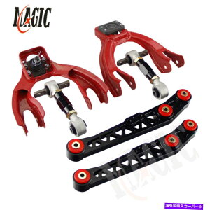 {[WCg Rg[A[+tgAbp[+ALo[Lbgz_VrbNEG EJ 92-95ubN Lower Control Arm+Front Upper+ Rear Camber Kit For Honda Civic EG EJ 92-95 Black