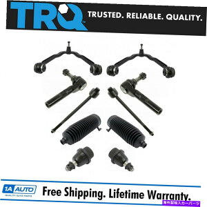 �{�[���W���C���g TRQ�t�����g�R���g���[���A�[���{�[���W���C���g�^�C���b�h�ƃX�e�A�����O���b�N�u�[�c�L�b�gGM�o�� TRQ Front Control Arms Ball Joints Tie Rods & Steering Rack Boots Kit for GM Van�y���s�A