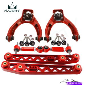 {[WCg Rg[A[+ubVObV[+tgALo[96-00z_VrbNGNbh Lower Control Arm+Bushing Washer+Front Rear Camber For 96-00 Honda Civic EK Red