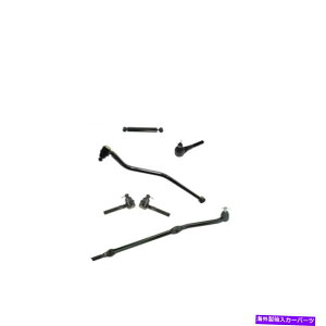 {[WCg W[v6pcXeAOO^CbhhbONgbNo[_p[ For Jeep 6Pc Steering Inner Outer Tie Rod Drag Link Track Bar Damper