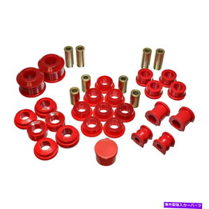 ボールジョイント ホンダシビックSIのエネルギーサスペンション2002-2005ハイパーフレックスマスターブッシングセットレッド Energy Suspension For Honda Civic Si 2002-2005 Hyper-Flex Master Bushing Set Red
