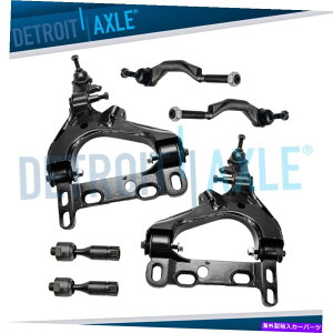 ボールジョイント 6PCフロントローワーコントロールアームw/ボールジョイントタイロッドシボレートレイルブレイザーGMCエンボイ用 6pc Front Lower Control Arm w/Ball Joint Tie Rod for Chevy Trailblazer GMC Env