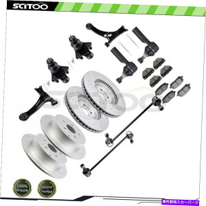 �{�[���W���C���g 2003�N����2008�N�̃g���^�}�g���b�N�X�t�����g�R���g���[���A�[���^�C���b�h�̃u���[�L���[�^�[�p�b�h�Ƃ̃^�C���b�h�G���h For 2003-2008 Toyota Matrix Front Control Arm Tie Rod End wi