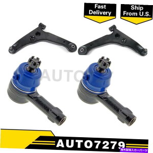 �{�[���W���C���g �O�H�����T�[�t�����g�����R���g���[���A�[����4x 4X For Mitsubishi Lancer Front Lower Control Arm W/ Ball Joint Outer Tie Rod End�y���s�A���i�z