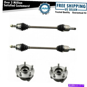 ボールジョイント フロントCV車軸ベアリングハブアセンブリドライブトレインキットセット4PCフォースター Front CV Axle Wheel Bearing Hub Assembly Drivetrain Kit Set 4pc for Forester