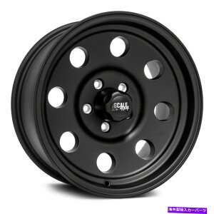 �z�C�[���@4�{�Z�b�g �X�P�[��4x4�T�n���z�C�[��17x9�i-6�A6x139.7�A108�j4�̃u���b�N�����Z�b�g Scale 4x4 Sahara Wheels 17x9 (-6, 6x139.7, 108) Black Rims Set of 4�y���s�A���i�z