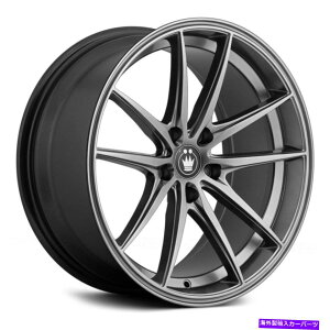 �z�C�[���@4�{�Z�b�g Konig Oversteer Wheels 17x8�i45�A5x100�A73.1�j4�̊D�F�̃����Z�b�g Konig OVERSTEER Wheels 17x8 (45, 5x100, 73.1) Gray Rims Set of 4