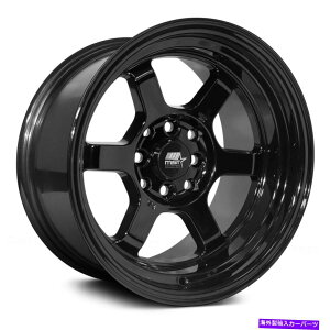 �z�C�[���@4�{�Z�b�g MST�^�C���U���z�C�[��16x8�i20�A4x100�A73.1�j4�̃u���b�N�����Z�b�g MST Time Attack Wheels 16x8 (20, 4x100, 73.1) Black Rims Set of 4�y���s�A���i�z