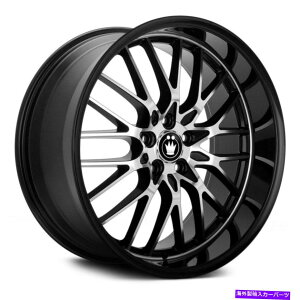 �z�C�[���@4�{�Z�b�g Konig Lace Wheels 17x7�i40�A5x114.3�A73.1�j4�̃u���b�N�����Z�b�g Konig LACE Wheels 17x7 (40, 5x114.3, 73.1) Black Rims Set of 4