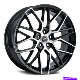 ホイール　4本セット プラチナ459U報復ホイール17x8（40、5x112、66.56）4のブラックリムセット Platinum 459U RETRIBUTION Wheels 17x8 (40, 5x112, 66.56) Black Rims Set of 4