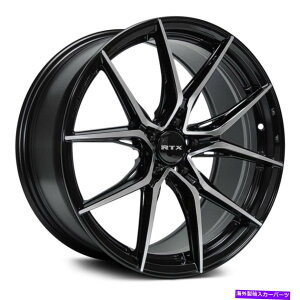 �z�C�[���@4�{�Z�b�g RTX�X���b�N�z�C�[��16x7�i40�A5x114.3�A73.1�j4�̃u���b�N�����Z�b�g RTX SLICK Wheels 16x7 (40, 5x114.3, 73.1) Black Rims Set of 4�y���s�A���i�z