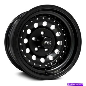 �z�C�[���@4�{�Z�b�g �X�P�[��4x4�o���f�B�b�gII�z�C�[��15x8�i-19�A5x114.3�A83.06�j4�̃u���b�N�����Z�b�g Scale 4x4 Bandit II Wheels 15x8 (-19, 5x114.3, 83.06) Black Rims Set of 4�y���s�A���i�z