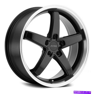 �z�C�[���@4�{�Z�b�g �K�\����P1B�z�C�[��17x8�i32�A5x112�A72.1�j4�̃u���b�N�����Z�b�g Petrol P1B Wheels 17x8 (32, 5x112, 72.1) Black Rims Set of 4