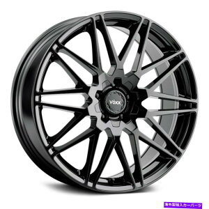 �z�C�[���@4�{�Z�b�g Voxx�j�[�X�z�C�[��17x7.5�i40�A5x114.3�A73.1�j4�̃u���b�N�����Z�b�g Voxx NICE Wheels 17x7.5 (40, 5x114.3, 73.1) Black Rims Set of 4