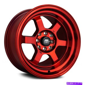 zC[@4{Zbg MST^CUzC[15x8i0A4x114.3A73.1j4̐ԂZbg MST Time Attack Wheels 15x8 (0, 4x114.3, 73.1) Red Rims Set of 4