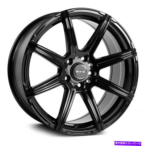 �z�C�[���@4�{�Z�b�g RTX�R���p�X�z�C�[��18x8�i40�A5x108�A63.4�j4�̃u���b�N�����Z�b�g RTX COMPASS Wheels 18x8 (40, 5x108, 63.4) Black Rims Set of 4�y���s�A���i�z