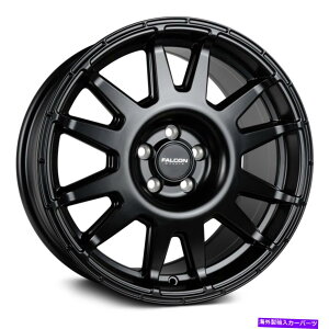 �z�C�[���@4�{�Z�b�g Falcon V2�z�C�[��17x8�i30�A5x114.3�A73.1�j4�̃u���b�N�����Z�b�g Falcon V2 Wheels 17x8 (30, 5x114.3, 73.1) Black Rims Set of 4
