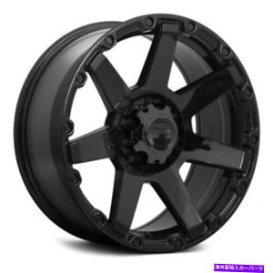 �z�C�[���@4�{�Z�b�g Dai Alloys DW98 Barrett Wheels 17x8�i20�A5x139.7�A77.8�j4�̃u���b�N�����Z�b�g DAI Alloys DW98 BARRETT Wheels 17x8 (20, 5x139.7, 77.8) Black Rims Set of 4