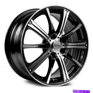 �z�C�[���@4�{�Z�b�g RTX�X�p�[�N�z�C�[��15x6�i45�A4x100�A73.1�j4�̃u���b�N�����Z�b�g RTX SPARK Wheels 15x6 (45, 4x100, 73.1) Black Rims Set of 4�y���s�A���i�z