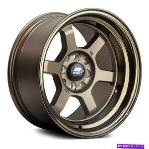 �z�C�[���@4�{�Z�b�g MST�^�C���U���z�C�[��16x8�i20�A4x100�A73.1�j4�̃u�����Y�����Z�b�g MST Time Attack Wheels 16x8 (20, 4x100, 73.1) Bronze Rims Set of 4�y���s�A���i�z