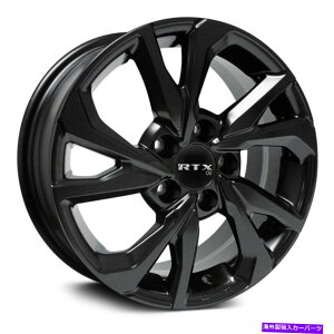 �z�C�[���@4�{�Z�b�g rtx nikko�z�C�[��16x7�i40�A5x114.3�A64.1�j4�̃u���b�N�����Z�b�g RTX NIKKO Wheels 16x7 (40, 5x114.3, 64.1) Black Rims Set of 4