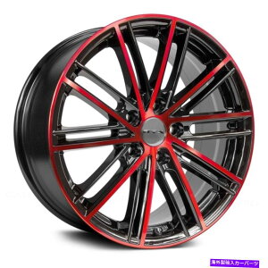 �z�C�[���@4�{�Z�b�g RTX Strobe 5�z�C�[��17x7.5�i45�A5x114.3�A73.1�j4�̃u���b�N�����Z�b�g RTX STROBE 5 Wheels 17x7.5 (45, 5x114.3, 73.1) Black Rims Set of 4�y���s�A���i�z