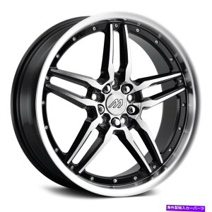 �z�C�[���@4�{�Z�b�g �}�b�n�p�t�H�[�}���XMP57�z�C�[��18x8�i42�A5x112�A72.56�j4�̃u���b�N�����Z�b�g MACH Performance MP57 Wheels 18x8 (42, 5x112, 72.56) Black Rims Set of 4�y���s�A���i�z