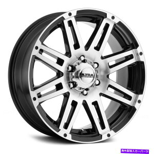 �z�C�[���@4�{�Z�b�g �E���g��226U�}�V���z�C�[��17x8.5�i12�A6x139.7�A106.1�j4�̃u���b�N�����Z�b�g Ultra 226U MACHINE Wheels 17x8.5 (12, 6x139.7, 106.1) Black Rims Set of 4�y���s�A���i�z