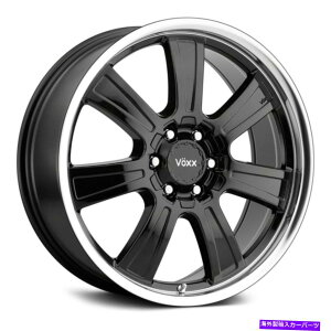 �z�C�[���@4�{�Z�b�g Voxx�g���m�z�C�[��17x8.5�i39�A6x132�A93.2�j4�̃u���b�N�����Z�b�g Voxx TURIN Wheels 17x8.5 (39, 6x132, 93.2) Black Rims Set of 4