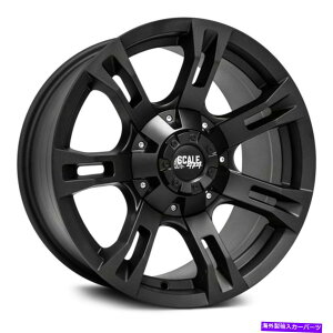 �z�C�[���@4�{�Z�b�g �X�P�[��4x4�o�b�N�V���b�g�z�C�[��17x9�i-6�A6x139.7�A108�j4�̃u���b�N�����Z�b�g Scale 4x4 Buckshot Wheels 17x9 (-6, 6x139.7, 108) Black Rims Set of 4�y���s�A���i�z