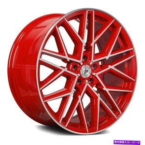 �z�C�[���@4�{�Z�b�g �Փ˃��[�h602�z�C�[��18x8�i40�A5x114.3�A73.1�j4�̐Ԃ������Z�b�g Impact Off Road 602 Wheels 18x8 (40, 5x114.3, 73.1) Red Rims Set of 4�y���s�A���i�z