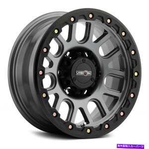 �z�C�[���@4�{�Z�b�g �r�W����111�l���V�X�z�C�[��17x9�i-12�A8x165.1�A125.2�j4�̃K�����^�������Z�b�g Vision 111 NEMESIS Wheels 17x9 (-12, 8x165.1, 125.2) Gunmetal Rims Set of 4