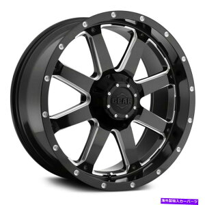 �z�C�[���@4�{�Z�b�g �M�A�A���C726MB�r�b�O�u���b�N�z�C�[��18x8�i35�A5x110�A73�j4�̃u���b�N�����Z�b�g Gear Alloy 726MB BIG BLOCK Wheels 18x8 (35, 5x110, 73) Black Rims Set of 4�y���s�A���i�z