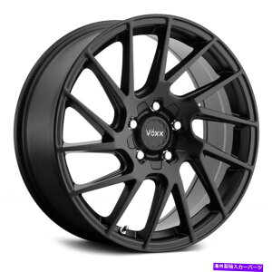 �z�C�[���@4�{�Z�b�g Voxx Falco�z�C�[��18x8�i45�A5x114.3�A73.1�j4�̃u���b�N�����Z�b�g Voxx FALCO Wheels 18x8 (45, 5x114.3, 73.1) Black Rims Set of 4�y���s�A���i�z