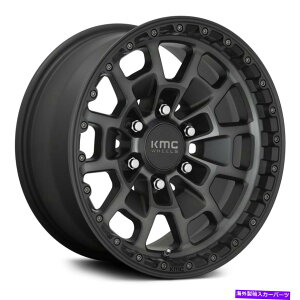 �z�C�[���@4�{�Z�b�g KMC KM718�T�~�b�g�z�C�[��16x8�i0�A6x120.65�A66.9�j4�̃u���b�N�����Z�b�g KMC KM718 SUMMIT Wheels 16x8 (0, 6x120.65, 66.9) Black Rims Set of 4