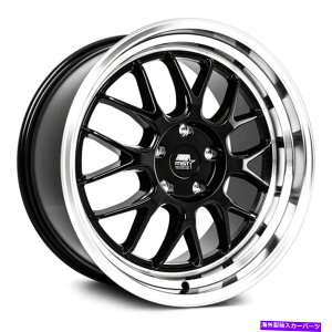 �z�C�[���@4�{�Z�b�g MST MT43�z�C�[��18x9.5�i30�A5x114.3�A73.1�j4�̃u���b�N�����Z�b�g MST MT43 Wheels 18x9.5 (30, 5x114.3, 73.1) Black Rims Set of 4