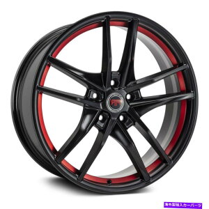 �z�C�[���@4�{�Z�b�g Revolution Racing RR28�z�C�[��17x7.5�i40�A5x114.3�A73.1�j4�̃u���b�N�����Z�b�g Revolution Racing RR28 Wheels 17x7.5 (40, 5x114.3, 73.1) Black Rims Set of 4